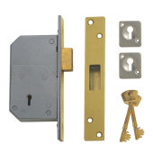 10292 - UNION C-Series 3G110 Detainer Deadlock 73mm Polished Brass Keyed Alike