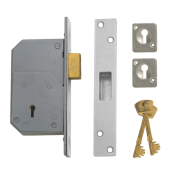 207 - UNION C-Series 3G110 Detainer Deadlock 73mm Satin Chrome Keyed to Differ Double Pole Microswitch DPMS