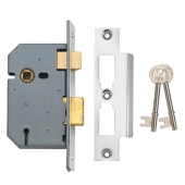 3884 - UNION 2277 3 Lever Sashlock 64mm Satin Chrome Keyed Alike