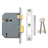 2359 - UNION 2277 3 Lever Sashlock 75mm Satin Chrome Keyed to Differ