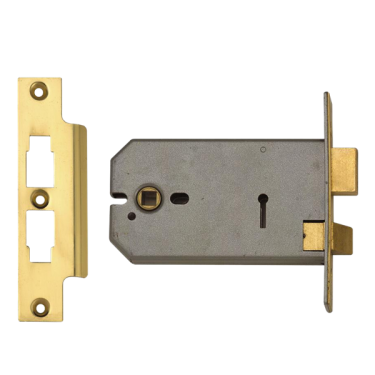Click Here To Enlarge This Photo Of L3837 - UNION 2077 Horizontal 3 Lever Sashlock 152mm Polished Brass Keyed Alike