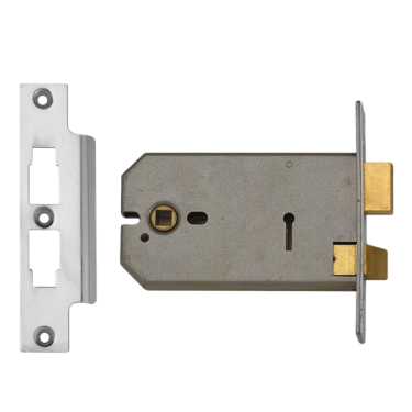 Click Here To Enlarge This Photo Of 9985 - UNION 2077 Horizontal 3 Lever Sashlock 152mm Satin Chrome Keyed Alike