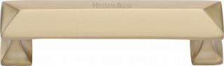C2231 96-SB Heritage Brass Cabinet Pull Pyramid Design 96mm ctc Satin Brass Finish
