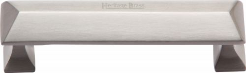 Click Here To Enlarge This Photo Of C2231 96-SN Heritage Brass Cabinet Pull Pyramid Design 96mm ctc Satin Nickel Finish