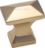 C2232-PB Heritage Brass Cabinet Knob Pyramid Design 35mm Polished Brass Finish