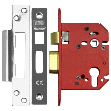 Click Here To Enlarge This Photo Of L19777 - UNION JL22EUS StrongBOLT Euro Sashcase 75mm Stainless Steel