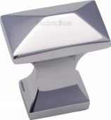 C2232-PC Heritage Brass Cabinet Knob Pyramid Design 35mm Polished Chrome Finish