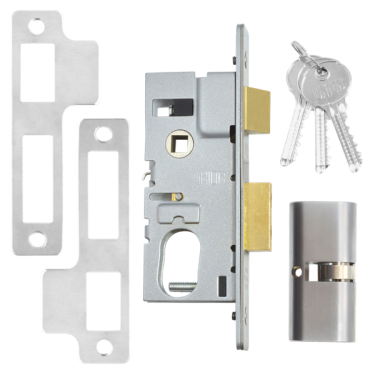 Click Here To Enlarge This Photo Of 3283 - UNION 22214 Oval Sashlock Case 50mm Satin Chrome