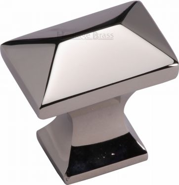 Click Here To Enlarge This Photo Of C2232-PNF Heritage Brass Cabinet Knob Pyramid Design 35mm Polished Nickel Finish