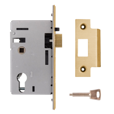 Click Here To Enlarge This Photo Of L5102 - UNION L2349 Euro Nightlatch Case 77mm Polished Brass