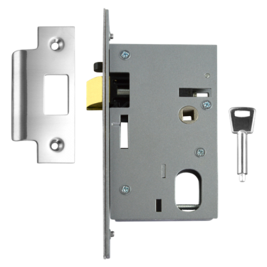Click Here To Enlarge This Photo Of L737 - UNION L2341 Oval Nightlatch Case 77mm Satin Chrome