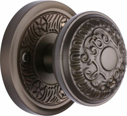 Click Here To Enlarge This Photo Of AYD1324-MB Heritage Brass Mortice Knob on Rose Aydon Design Matt Bronze Finish
