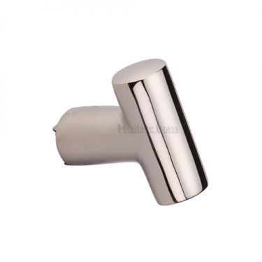 Click Here To Enlarge This Photo Of C2234-PNF Heritage Brass Cabinet Knob T Shaped 35mm Polished Nickel Finish