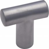 C2234-SC Heritage Brass Cabinet Knob T Shaped 35mm Satin Chrome Finish