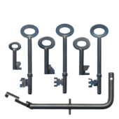 AS10454 - ASEC FB Key Set with 6 Keys including Fireman's Drop Key