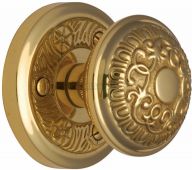 AYD1324-PB Heritage Brass Mortice Knob on Rose Aydon Design Polished Brass Finish