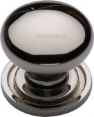 C2240 25-PNF Heritage Brass Cabinet Knob Victorian Round Design with Base 25mm Polished Nickel Finish