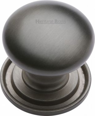 Click Here To Enlarge This Photo Of C2240 32-MB Heritage Brass Cabinet Knob Victorian Round Design with Base 32mm Matt Bronze Finish