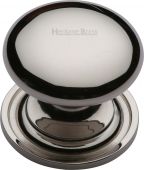 C2240 32-PNF Heritage Brass Cabinet Knob Victorian Round Design with Base 32mm Polished Nickel Finish