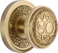 AYD1324-SB Heritage Brass Mortice Knob on Rose Aydon Design Satin Brass Finish