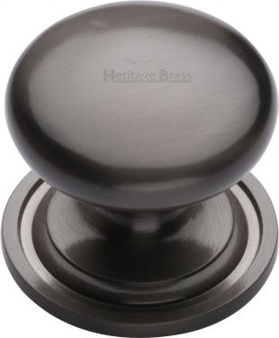 Click Here To Enlarge This Photo Of C2240 38-MB Heritage Brass Cabinet Knob Victorian Round Design with Base 38mm Matt Bronze Finish
