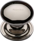 C2240 38-PNF Heritage Brass Cabinet Knob Victorian Round Design with Base 38mm Polished Nickel Finish