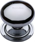 C2240 48-PC Heritage Brass Cabinet Knob Victorian Round Design with Base 48mm Polished Chrome Finish