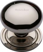 C2240 48-PNF Heritage Brass Cabinet Knob Victorian Round Design with Base 48mm Polished Nickel Finish
