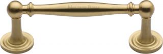 C2533 96-SB Heritage Brass Cabinet Pull Colonial Design 96mm ctc Satin Brass Finish