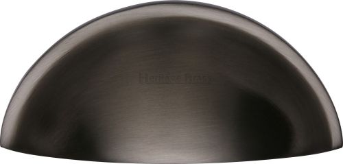 Click Here To Enlarge This Photo Of C2760-MB Heritage Brass Drawer Pull Half Moon Design 57mm ctc Matt Bronze Finish