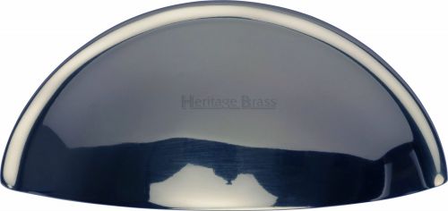 Click Here To Enlarge This Photo Of C2760-PC Heritage Brass Drawer Pull Half Moon Design 57mm ctc Polished Chrome Finish