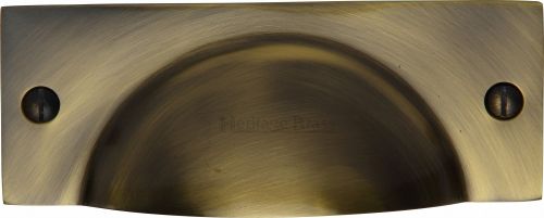 Click Here To Enlarge This Photo Of C2762-AT Heritage Brass Drawer Pull Cheshire Design Antique Brass Finish