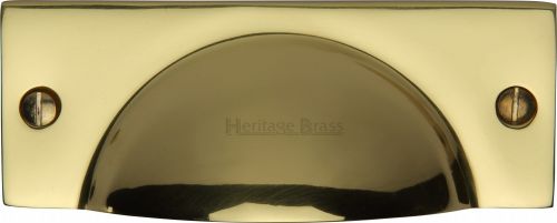 Click Here To Enlarge This Photo Of C2762-PB Heritage Brass Drawer Pull Cheshire Design Polished Brass Finish