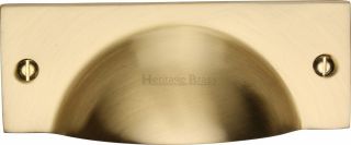 C2762-SB Heritage Brass Drawer Pull Cheshire Design Satin Brass Finish