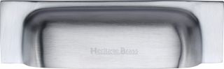 C2766 96-SC Heritage Brass Drawer Pull Military Design 96mm ctc Satin Chrome Finish
