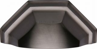 C2768-MB Heritage Brass Drawer Pull Deco Design 89mm ctc Matt Bronze Finish