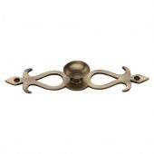 C3072 32-AT Heritage Brass Cabinet Knob Oval/Backplate Design 32mm Antique Brass Finish