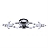 C3072 32-PC Heritage Brass Cabinet Knob Oval/Backplate Design 32mm Polished Chrome Finish