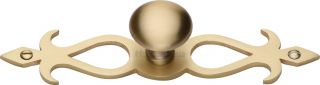 C3072 32-SB Heritage Brass Cabinet Knob Oval/Backplate Design 32mm Satin Brass Finish