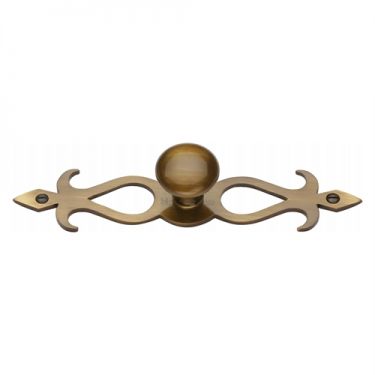 Click Here To Enlarge This Photo Of C3074 32-AT M.Marcus Heritage Brass Cabinet Knob Round Backplate Design 32mm Antique Brass