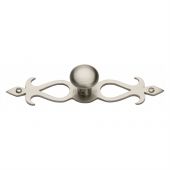 C3074 32-SN M.Marcus Heritage Brass Cabinet Knob Round Backplate Design 32mm Satin Nickel