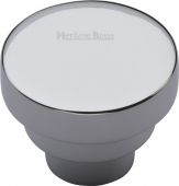 C3624 32-PC Heritage Brass Cabinet Knob Round Stepped Design 32mm Polished Chrome Finish