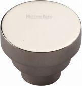 C3624 32-PNF Heritage Brass Cabinet Knob Round Stepped Design 32mm Polished Nickel Finish