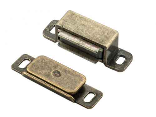 Click Here To Enlarge This Photo Of FTD850FB - Carlisle Brass Fingertip Design Steel Magnetic Catch (3.5kg Pull) 46 x 15 x 14mm Florentine Bronze