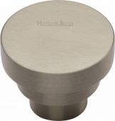 C3624 32-SN Heritage Brass Cabinet Knob Round Stepped Design 32mm Satin Nickel Finish