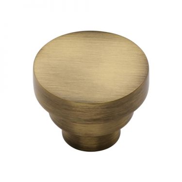 Click Here To Enlarge This Photo Of C3624 38-AT Heritage Brass Cabinet Knob Round Stepped Design 38mm Antique Brass Finish