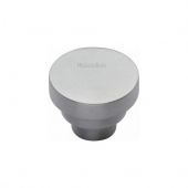 C3624 38-SC Heritage Brass Cabinet Knob Round Stepped Design 38mm Satin Chrome Finish