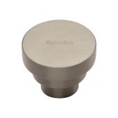 C3624 38-SN Heritage Brass Cabinet Knob Round Stepped Design 38mm Satin Nickel Finish