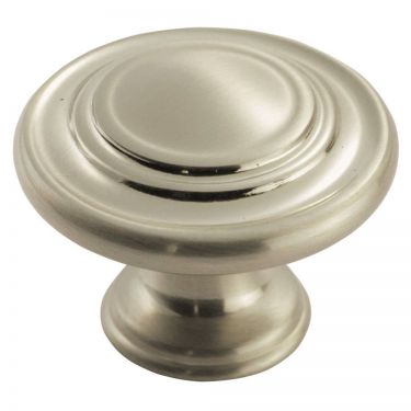Click Here To Enlarge This Photo Of FTD515SN - Carlisle Brass Fingertip Design Traditional Pattern Knob 34mm Satin Nickel
