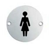 SEX1012BSS - Carlisle Brass Eurospec 'Female' Symbol 76mm Bright Stainless Steel